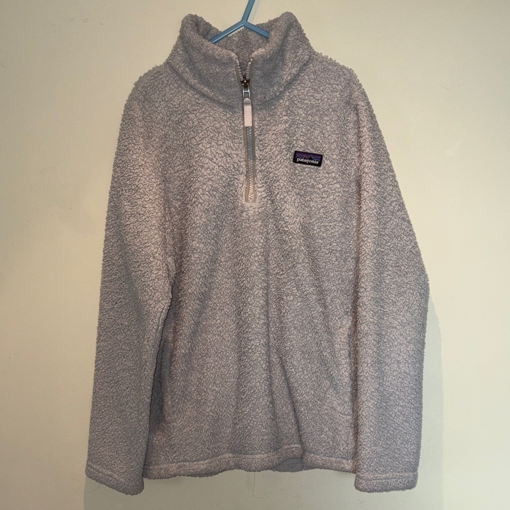 Patagonia Light Gray Los Gatos 1/4 zip fleece